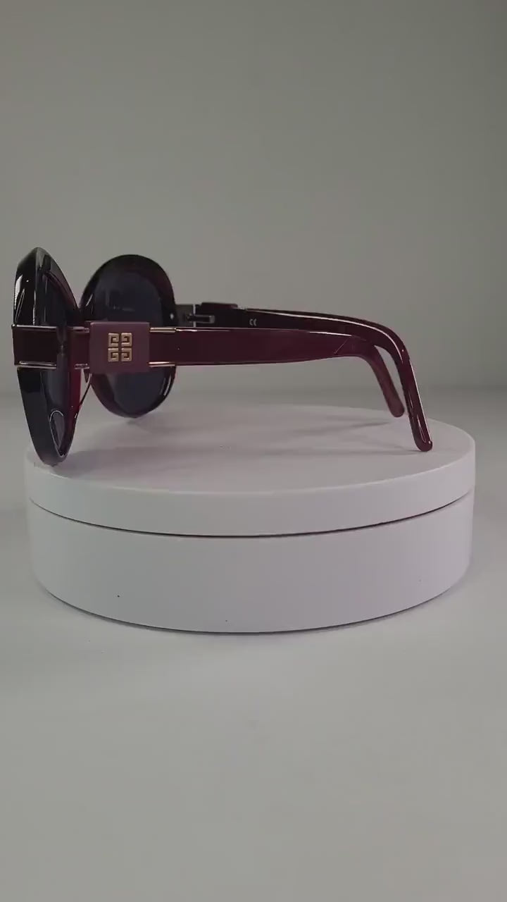 Vintage Givenchy Burgundy Sunglasses SGV695 Early 2000s Oversized Designer Frames